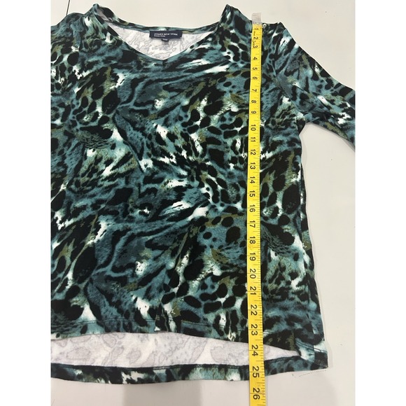 Jones NY Women's Animal Print Knit Top Size XL Boho Fairy Grunge Artsy Mob Wife - Picture 8 of 10